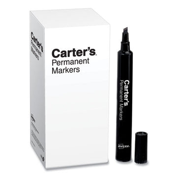 Carter's® Large Desk Style Permanent Marker, Broad Chisel Tip, Black, Dozen freeshipping - TVN Wholesale